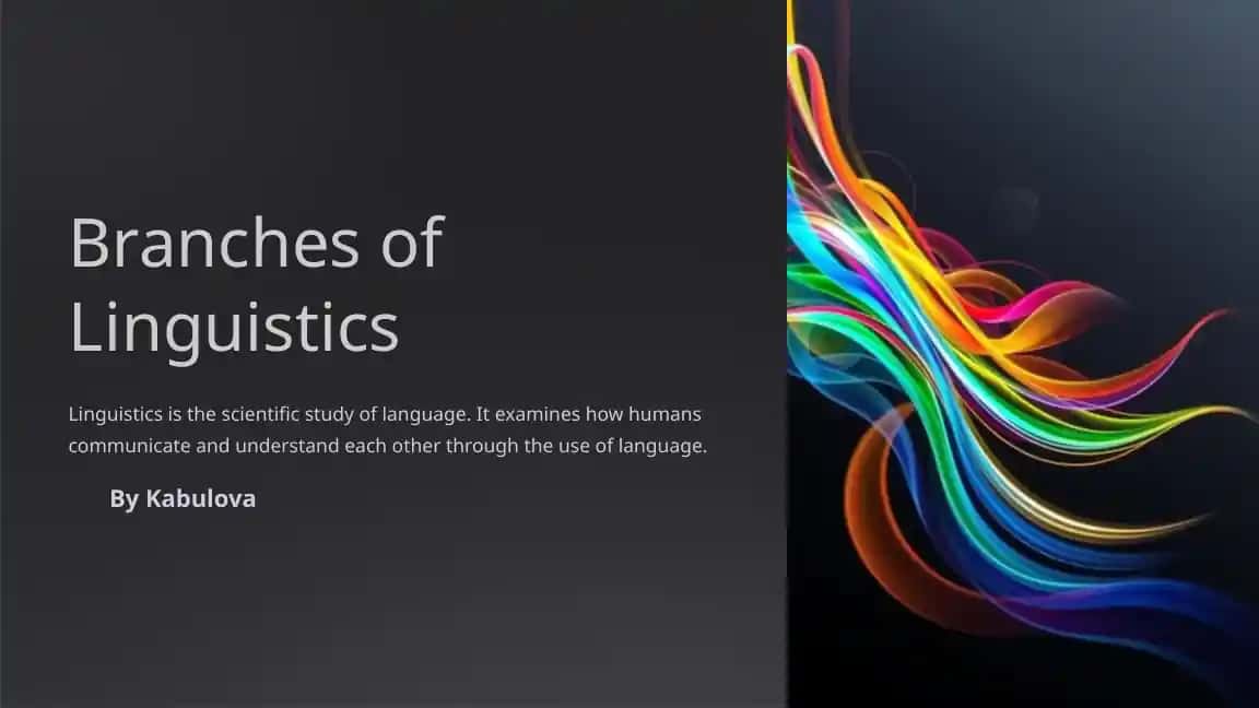 Branches of Linguistics