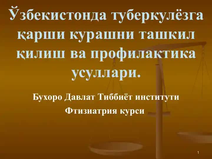 Tuberkuлёzga qarshi kuraшni taшkil qiliш va profilaktika usullari