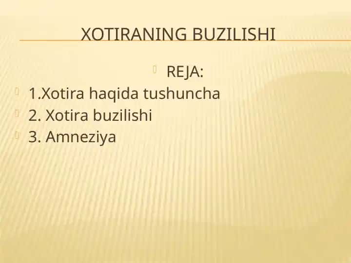 Xotiraning buzilishi