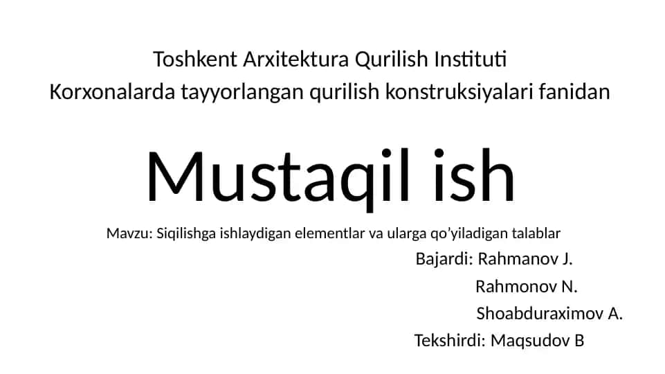 Toshkent Arxitektura Qurilish Instituti