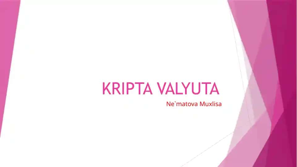 KRIPTA VALYUTA