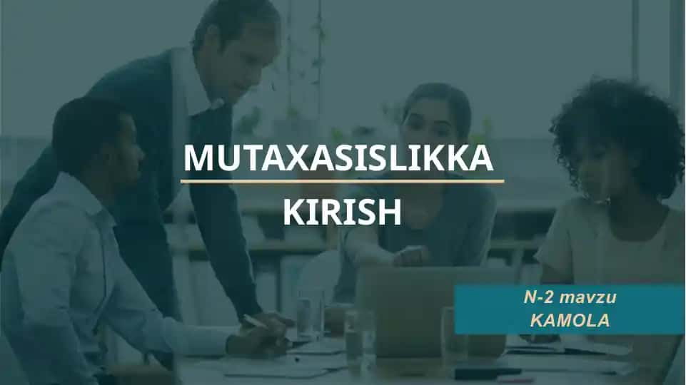 PSIXOLOGIYA MUTAXASISLIKKA KIRISH