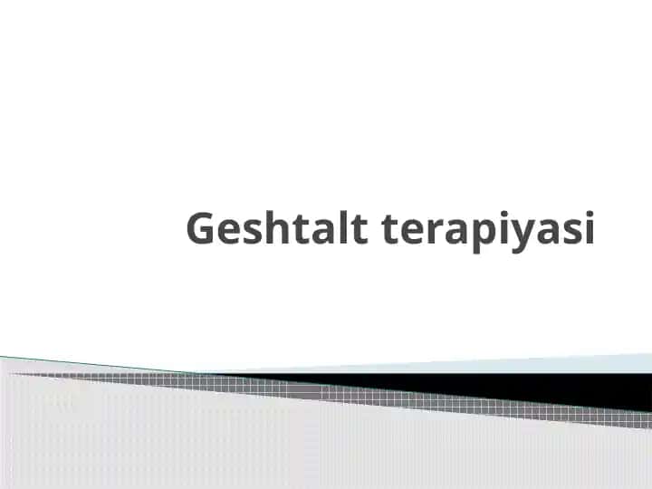 Geshtalt terapiyasi