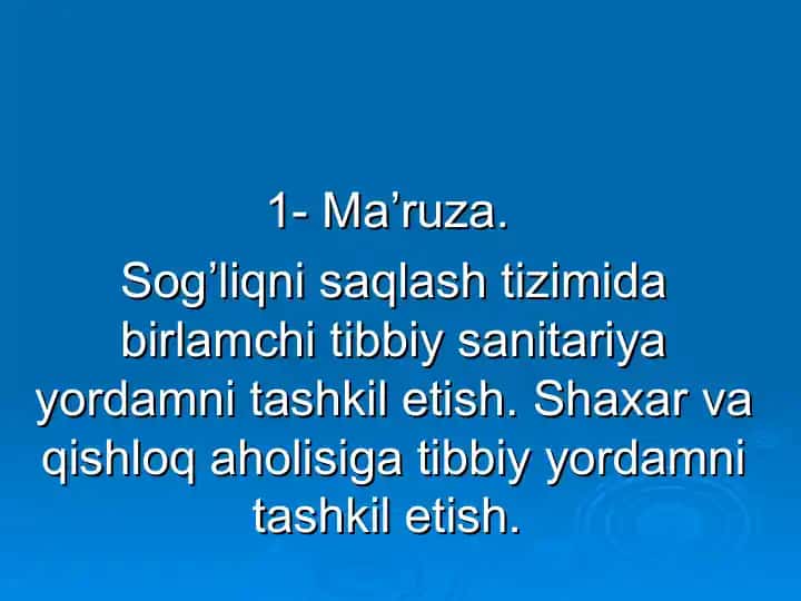 Salomatlikni muhofazalash