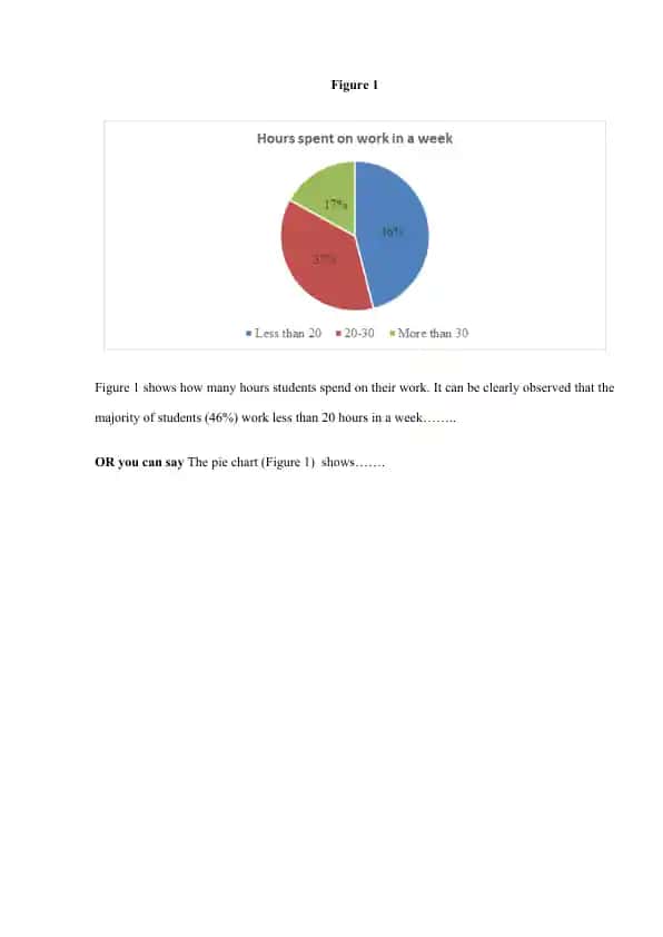 Figure 1 - Students' Weekly Work Hours Pie Chart