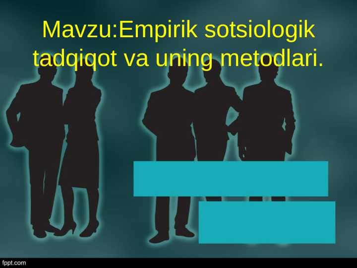 Empirik sotsiologik tadqiqot va uning metodlari