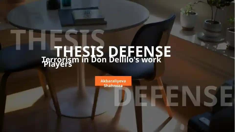DEFENSE THESIS DEFENSE