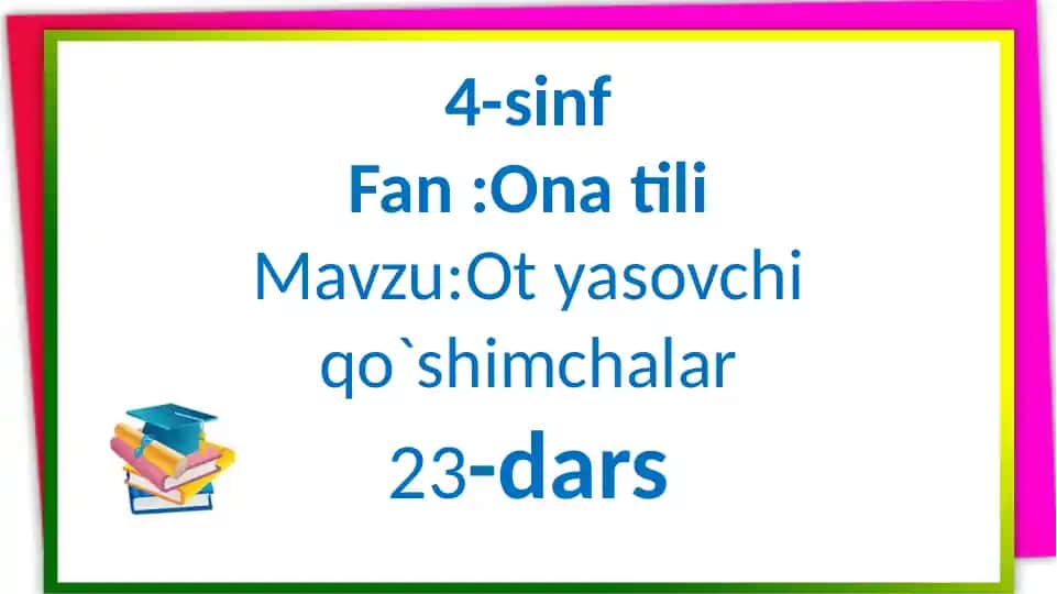 Ot yasovchi qo'shimchalar