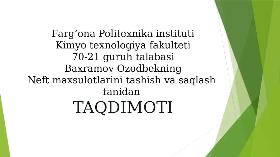 Neft va gaz tashish xavfsizligi