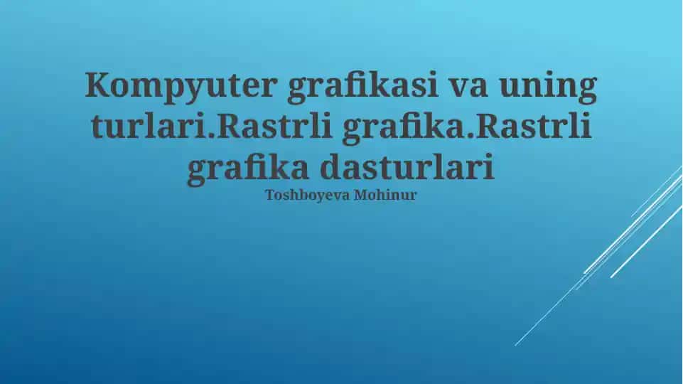 Raster grafikasi