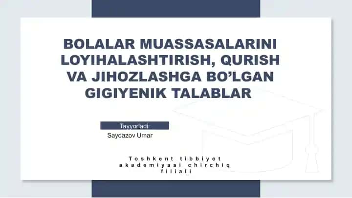 Bolalar va O'smirlar Muassasalari Tashkil Etish Usullari