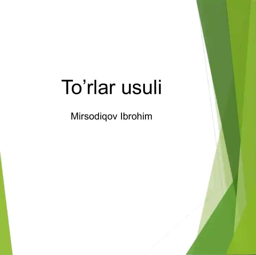 To‘rlar usuli