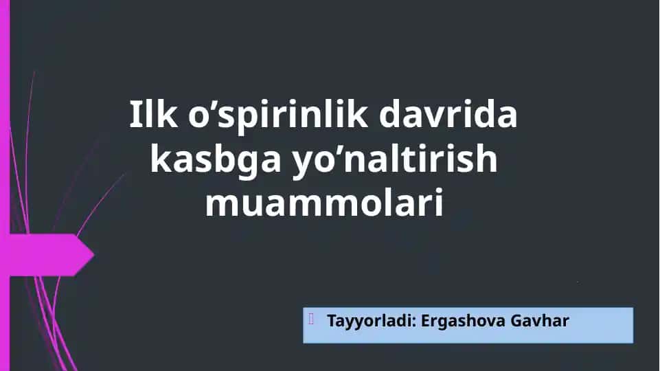 O’spirinlik davrining psixologik xususiyatlari