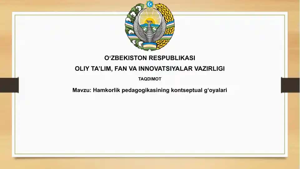 Hamkorlik pedagogikasining kontseptual g‘oyalari