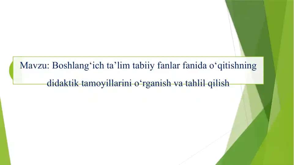 Boshlang‘ich ta'lim bosqichi