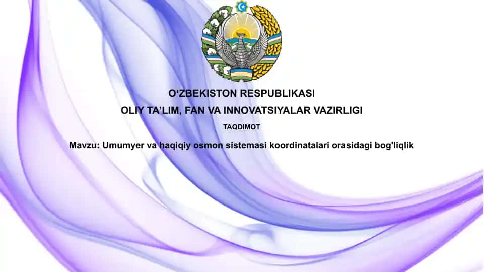 Umumiy va haqiqiy osmon koordinatalari tizimlari