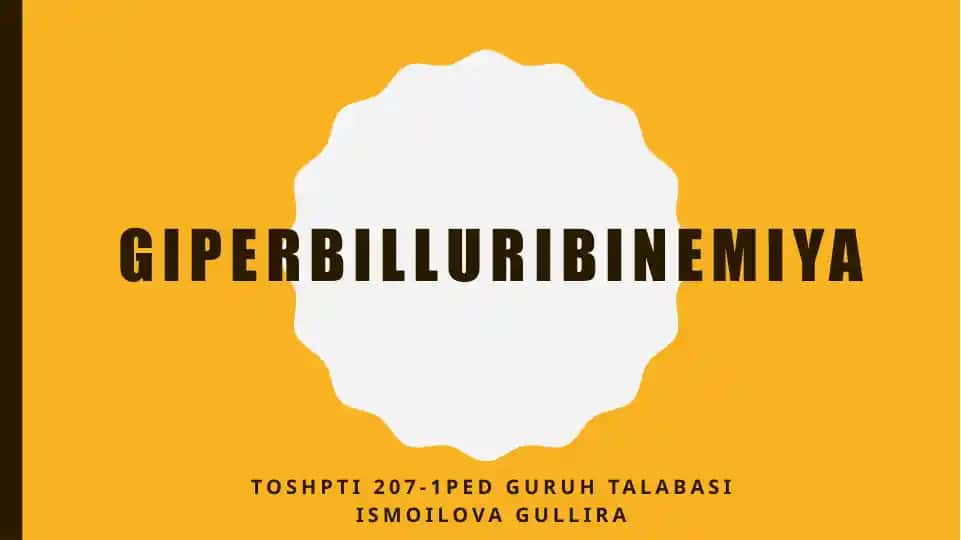 Giperbillirubinemiya