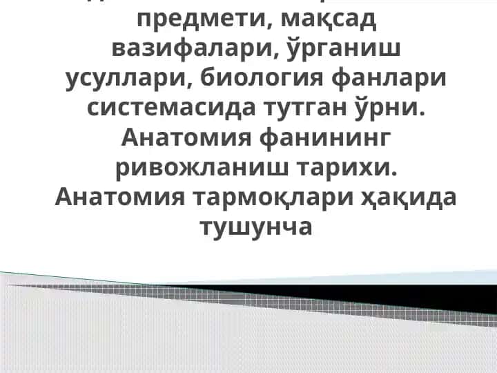 Одам анатомияси
