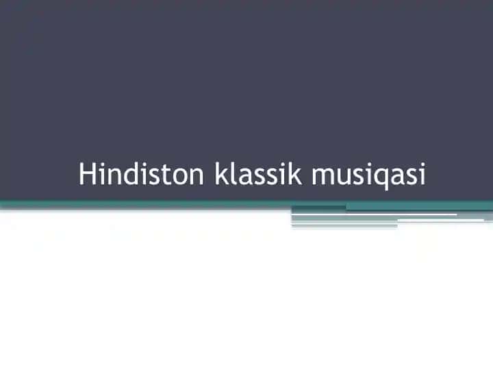 Hindiston klassik musiqasi