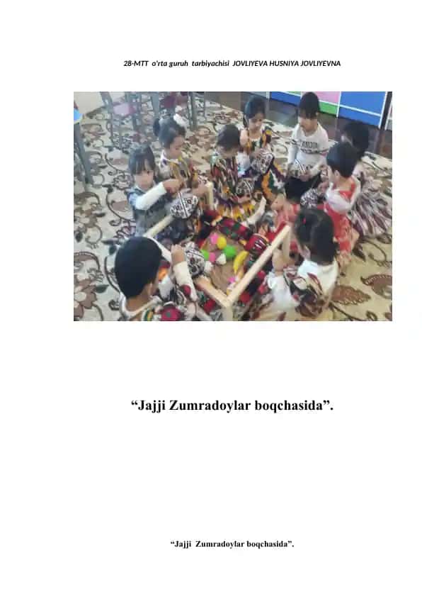 "Jajji Zumradoylar boqchasida"