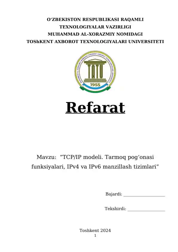 TCP/IP modeli