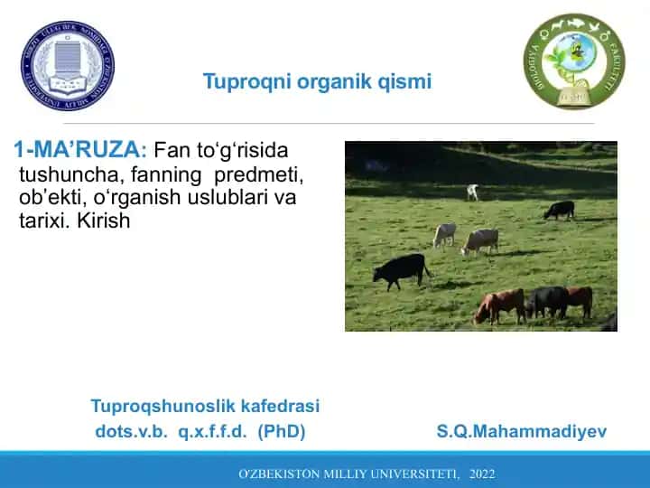Tuproqni organik qismi