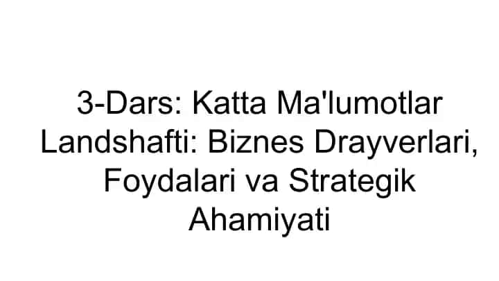 Katta Ma'lumotlar