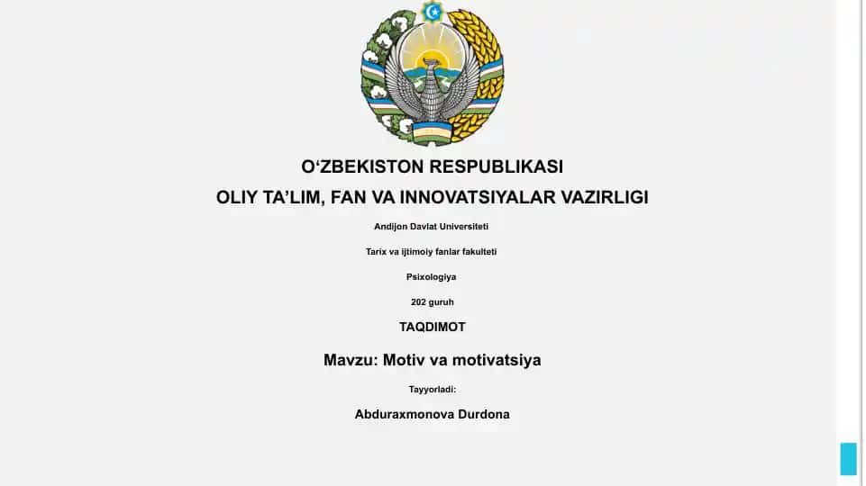 Motiv va motivatsiya