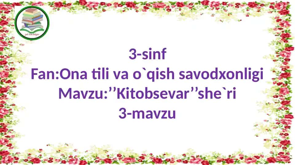 "Kitobsevar" she'ri