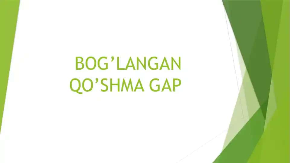 Qo'shma gaplar