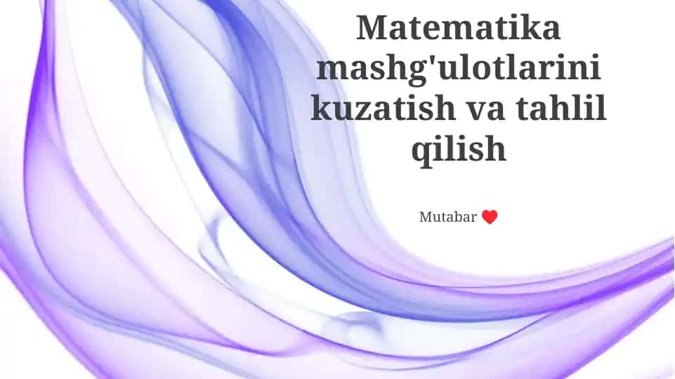 Matematik Mantiq va Muammo Yechish