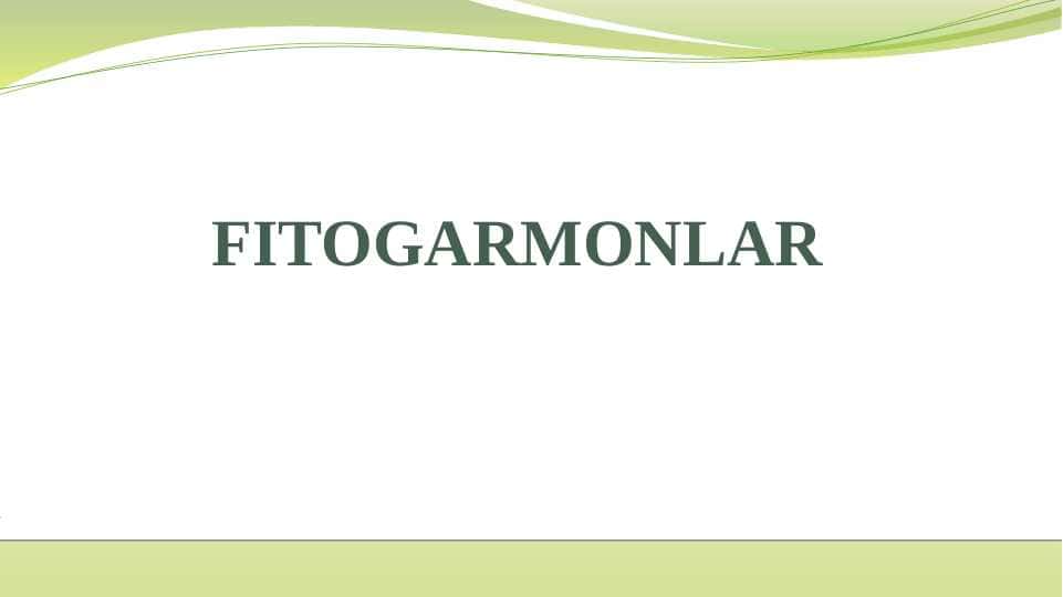 Fitogarmonlar
