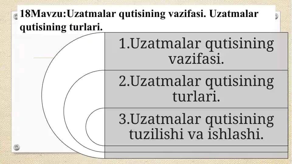 Uzatmalar qutisining vazifasi