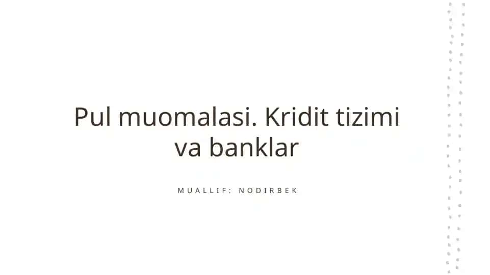 Pul muomalasi
