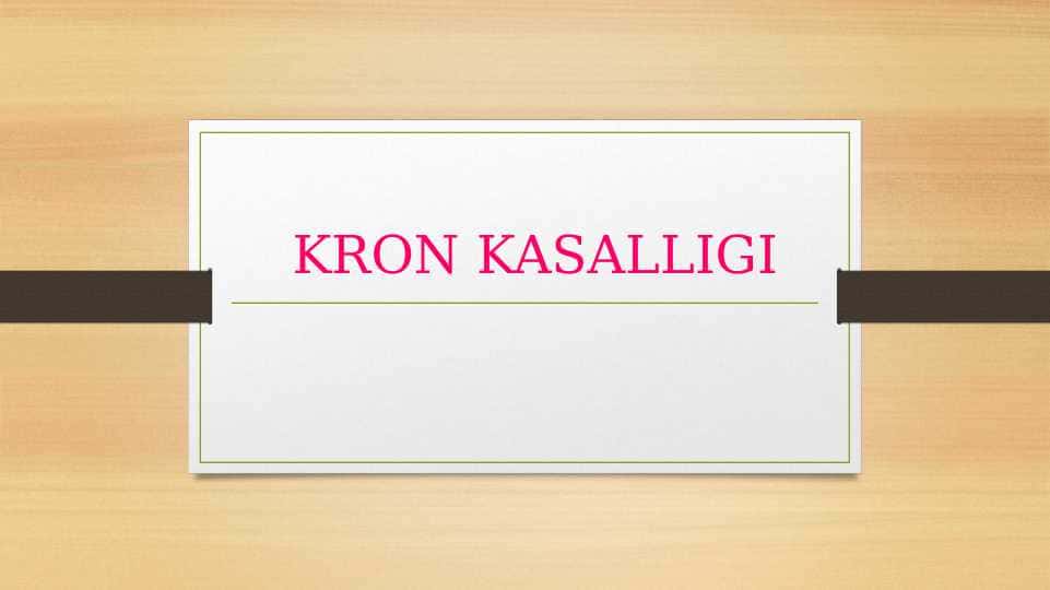Kron kasalligi