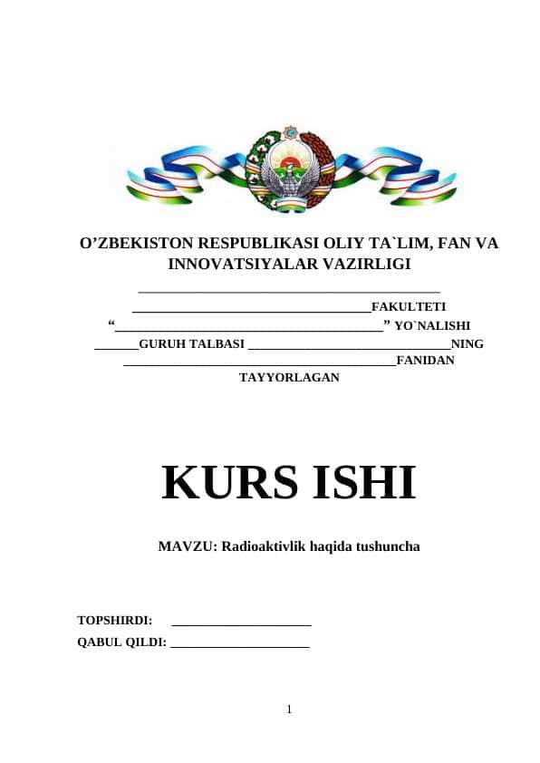 Radioaktivlik haqida tushuncha