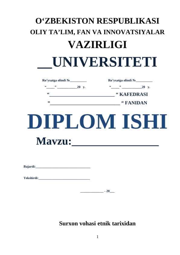 Surxon vohasi etnik tarixidan
