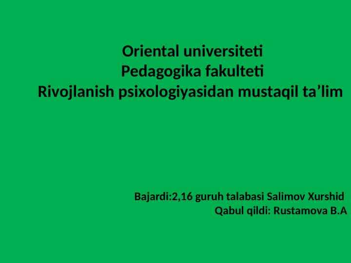Kasbiy pedagogik fantaziya (xayol)