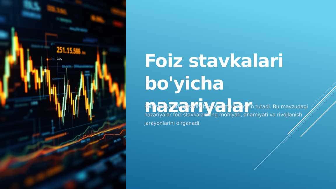 Kreditlaring foiz stavkalari haqida