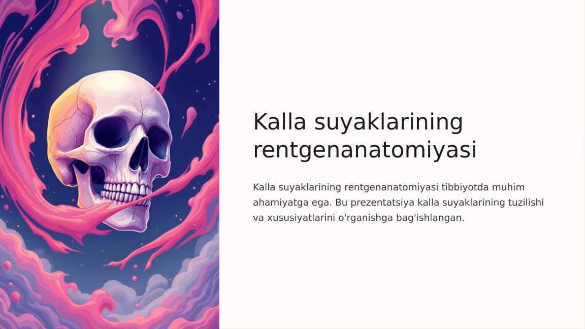 Kalla suyaklarining rentgenanatomiyasi