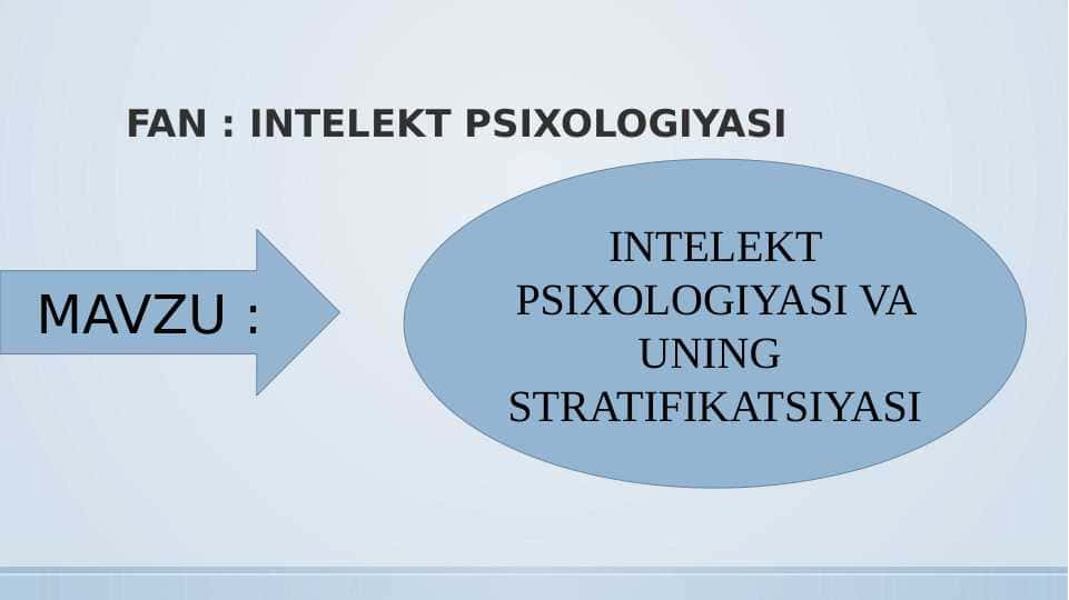 Intellekt psixologiyasi stratifikatsiyasi
