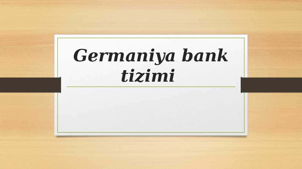 Germaniya bank tizimi