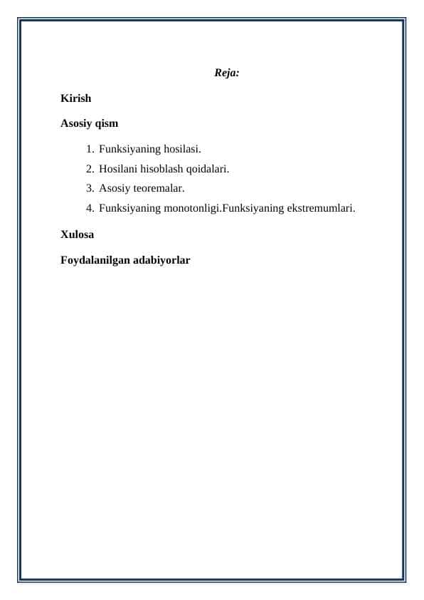 Funksiyaning hosilasi. (2).docx