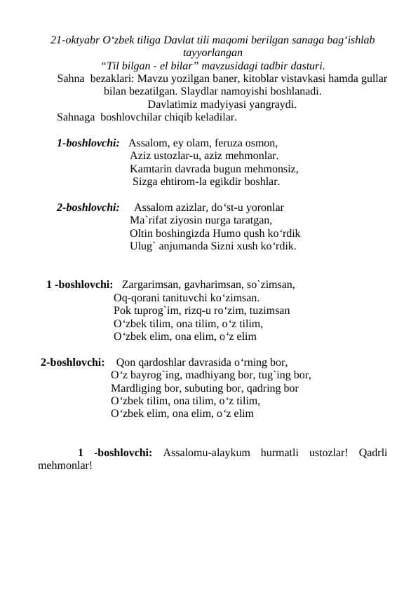 21_oktyabr_til_bayrami ssenariy
