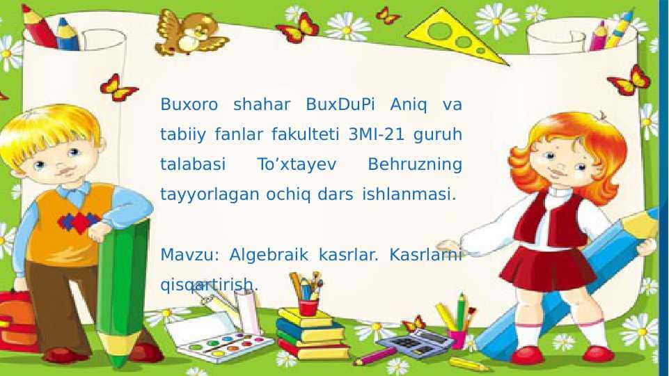 Matematika o'qitish metodikasi