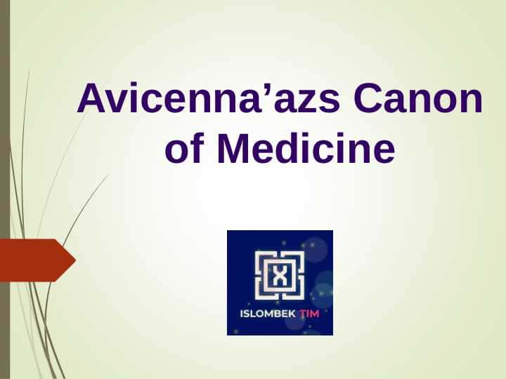 Avicenna’azs Canon of Medicine