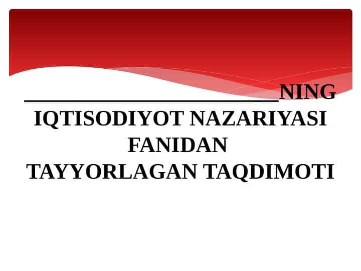 Tadbirkorlik faoliyati tushunchasi va uning vazifalari