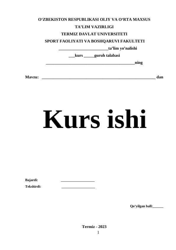 OLIY O‘QUV YURTLARIDA JISMONIY MADANIYAT DARSI VA UNING TA’LIM TIZIMIDAGI O‘RNI