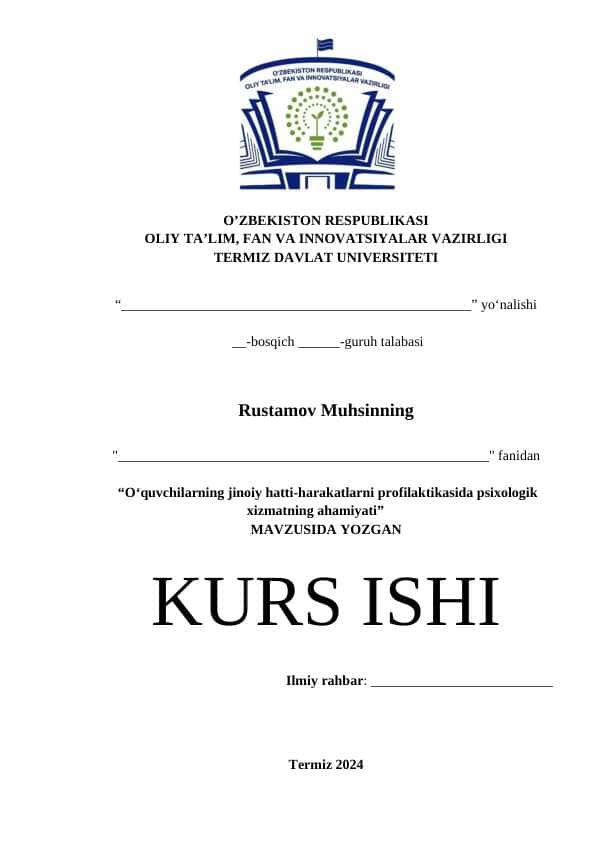 O‘quvchilarning jinoiy hatti-harakatlarni profilaktikasida psixologik xizmatning ahamiyati
