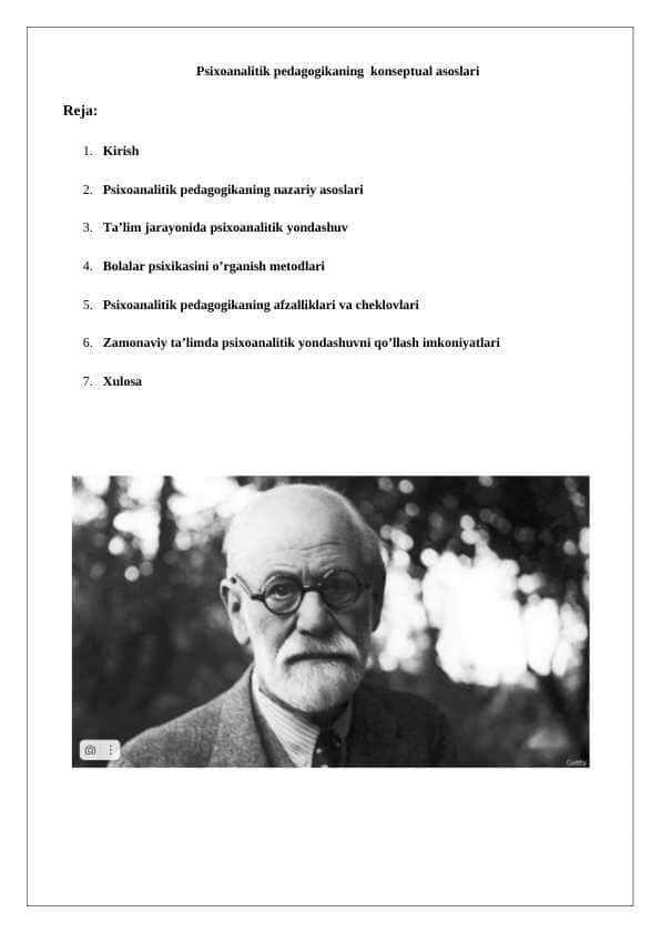 Psixoanalitik pedagogikning konseptual asoslari 25